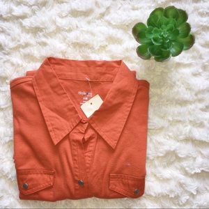 (NWT) Style and Co. Orange Sleeveless Top